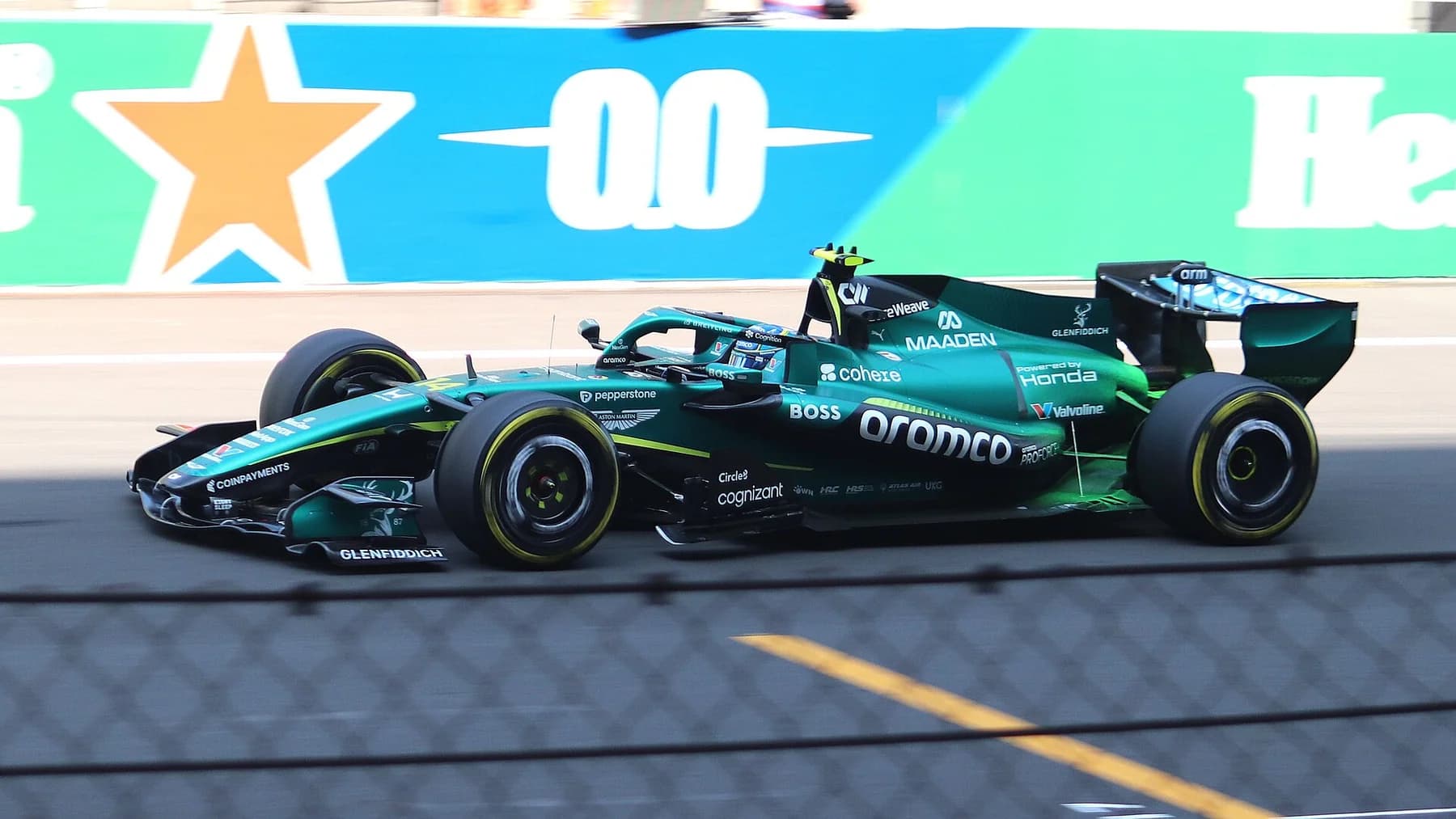 Alonso in Shanghai practice. Photographed during the 2026 Chinese Grand Prix weekend.