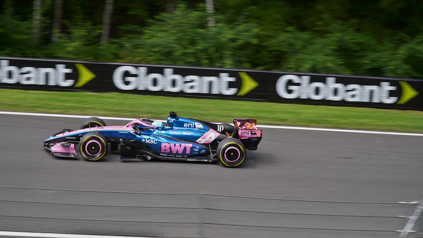 Gasly at Spa-Francorchamps. Photographed during the 2026 Belgian Grand Prix weekend.