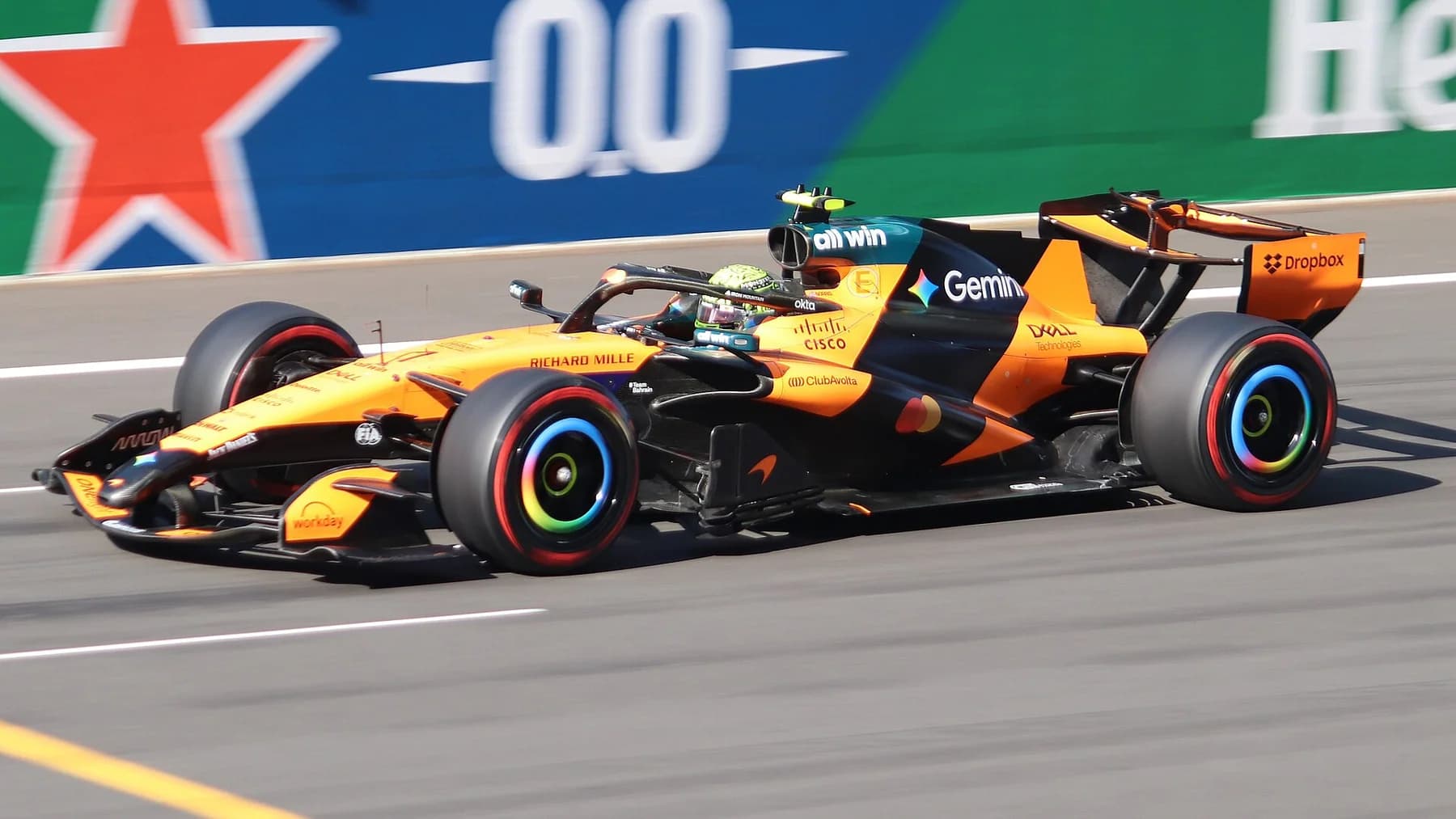Norris in Shanghai qualifying. Photographed during the 2026 Chinese Grand Prix weekend.