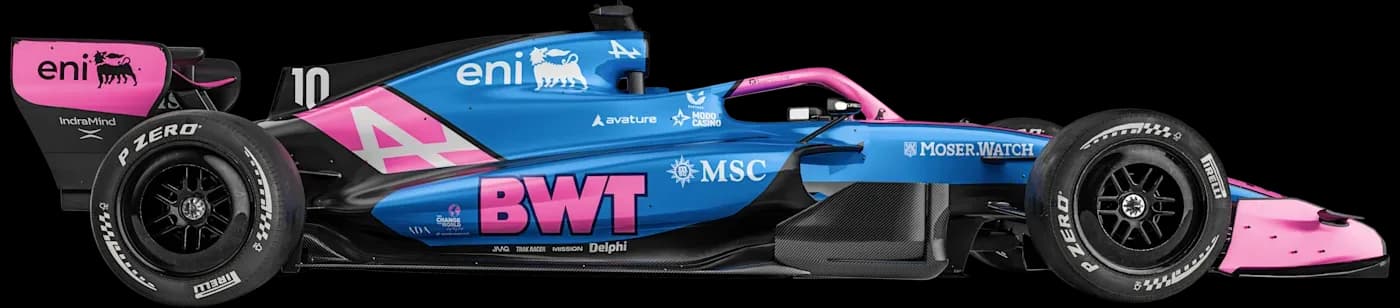 Alpine A526 with its 2026 livery
